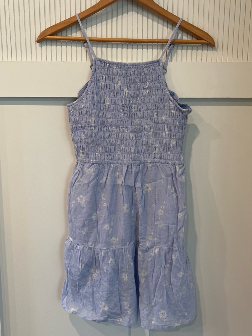 abercrombie kids Lavender Floral Smocked Spaghetti-Strap Dress